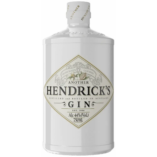 Hendrick's Gin bottle on a white background