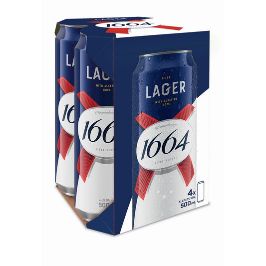 Kronenbourg 1664 Lager Beer 4 Pack Cans
