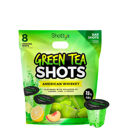 Shotty's Green Tea Shots made with American Whiskey 15% ABV
