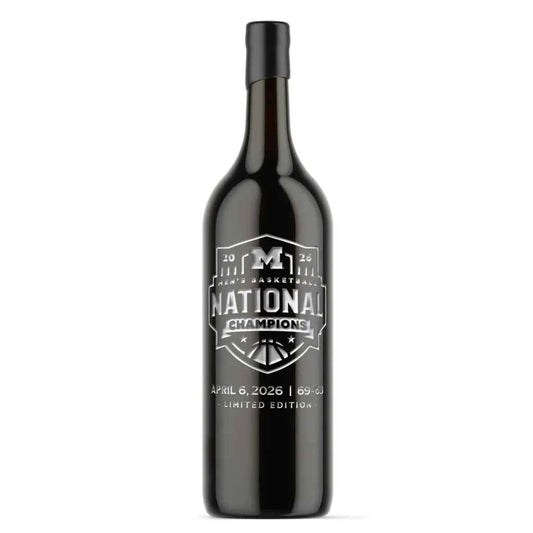 Manos Michigan 2026 Mens Basketball National Champions 3L Etched Wine