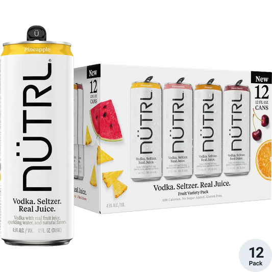 NUTRL Vodka Hard Seltzer Real Fruit Juice Variety Pack