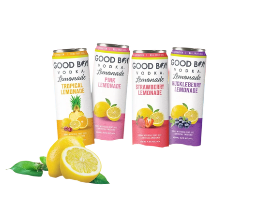 Good Boy Vodka Lemonade Variety Pack Strawberry/Pink/Huckleberry/Tropical Lemonade
