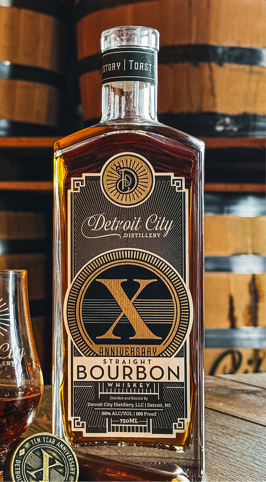 Detroit City Ten Year Anniversary Straight Bourbon Whiskey