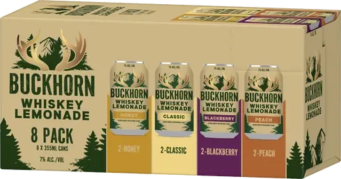 Buckhorn Assorted Whiskey Lemonade Cocktail 8 Pack