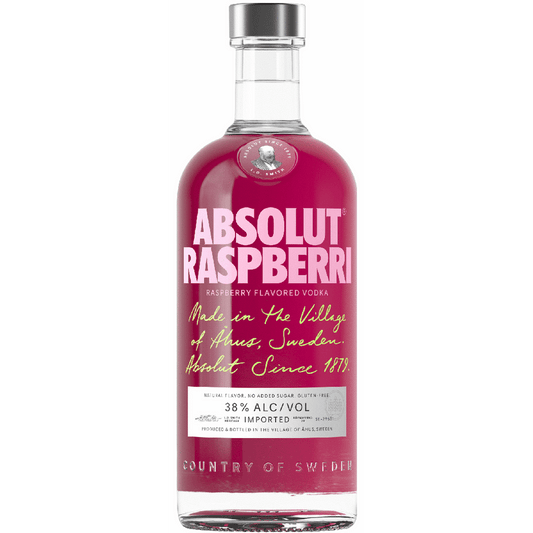 Absolut Vodka Raspberri 750ml bottle