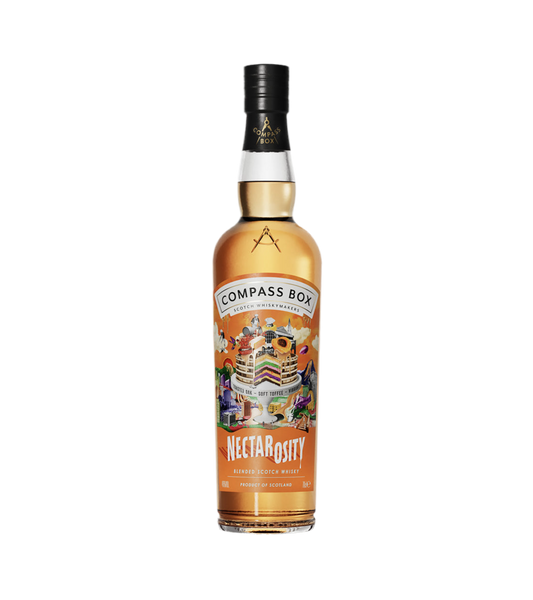 Compass Box Nectarosity whiskey bottle on a white background