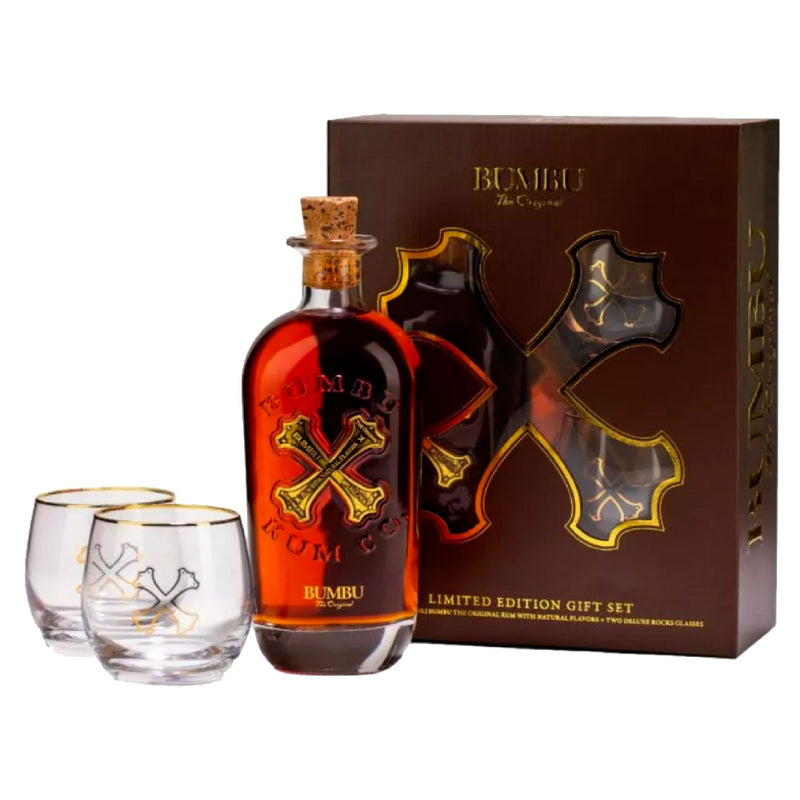 Bumbu Rum Gift Set With 2 Rocks Glasses