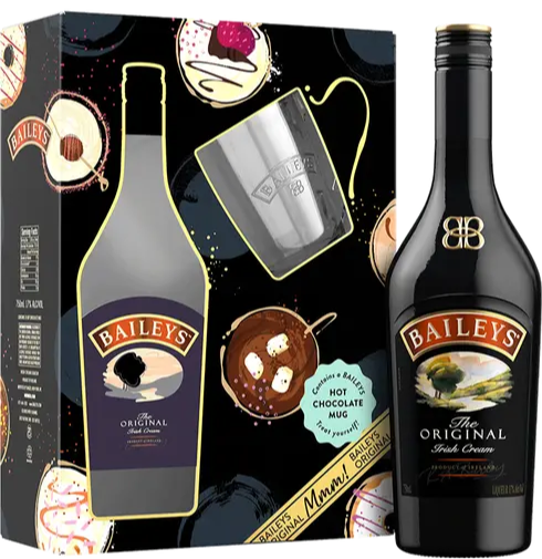 Baileys Original Irish Cream Liqueur with Glass Mug Set