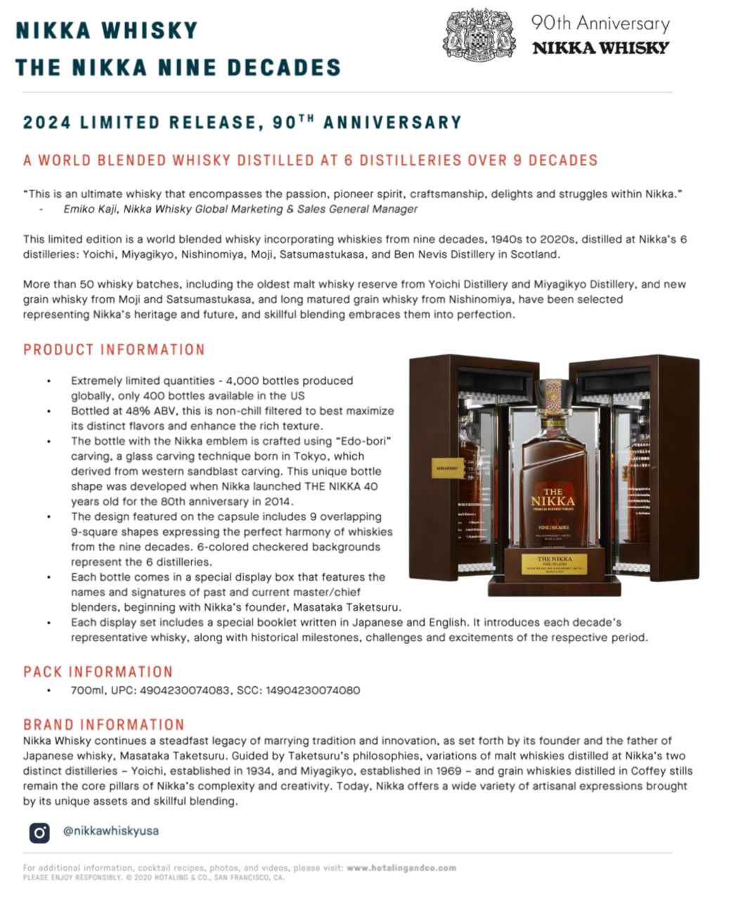 Nikka 'Nine Decades' 90th Anniversary Japanese Whiskey – Wine Palace