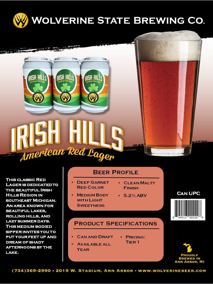 Irish Hills American Red Lager