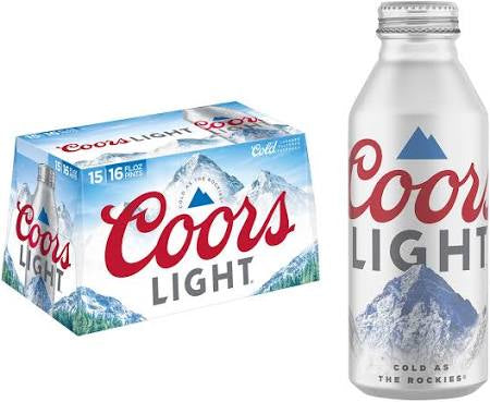 Coors Light Beer, Light Lager Beer, 15 Pack, 16 FL OZ Can, 4.2% ABV