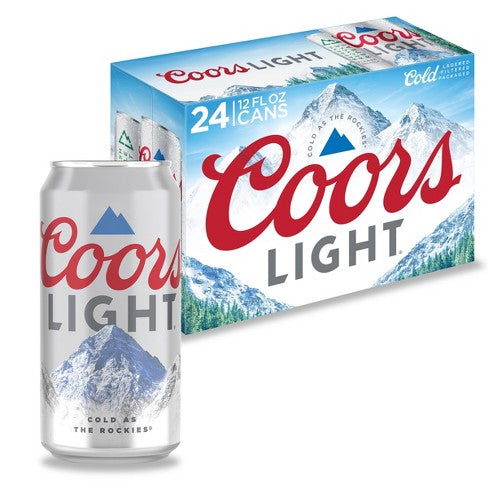 Coors Lite Lager Beer, Light Beer, Beer 24 Pack, 12 FL OZ Cans, 4.2% ABV