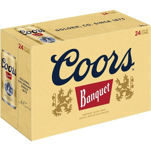 Coors Banquet Lager Beer, Light Beer, Beer 24 Pack, 12 FL OZ Cans, 4.2% ABV