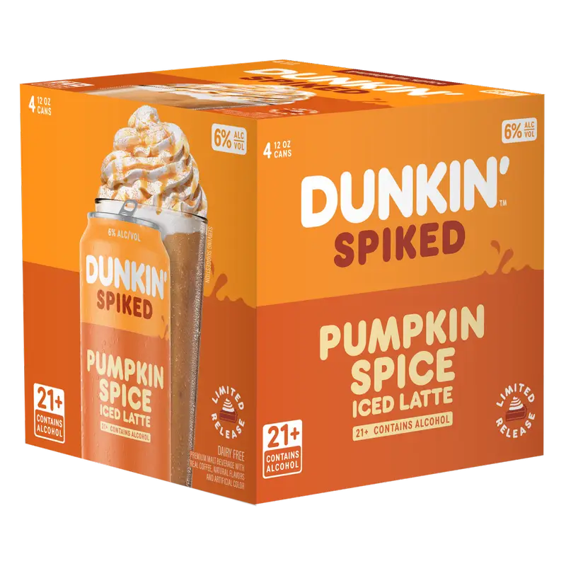 Dunkin Spiked Pumpkin Spiced Latte 4 Pack