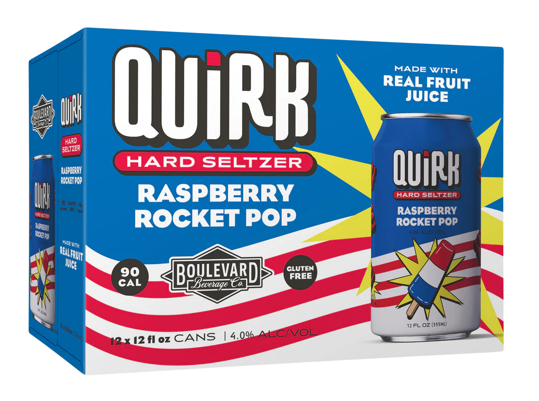 Boulevard Brew Co. Quirk Raspberry Rocket Pop Hard Seltzer