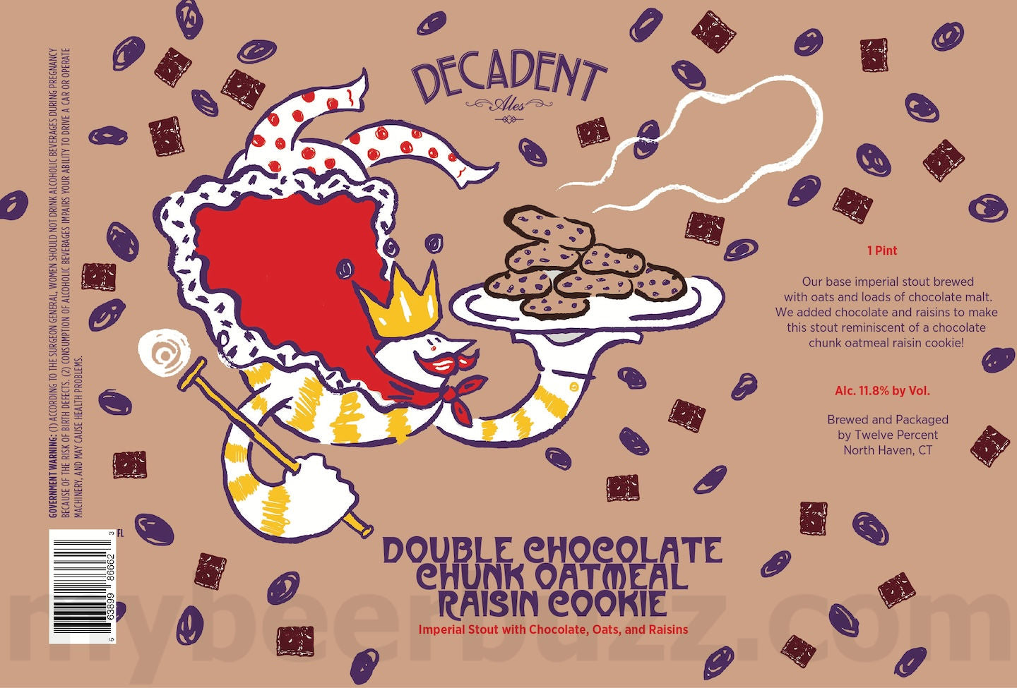 Decadent Double Chocolate Oatmeal Raisin Cookie Stout 4-pack