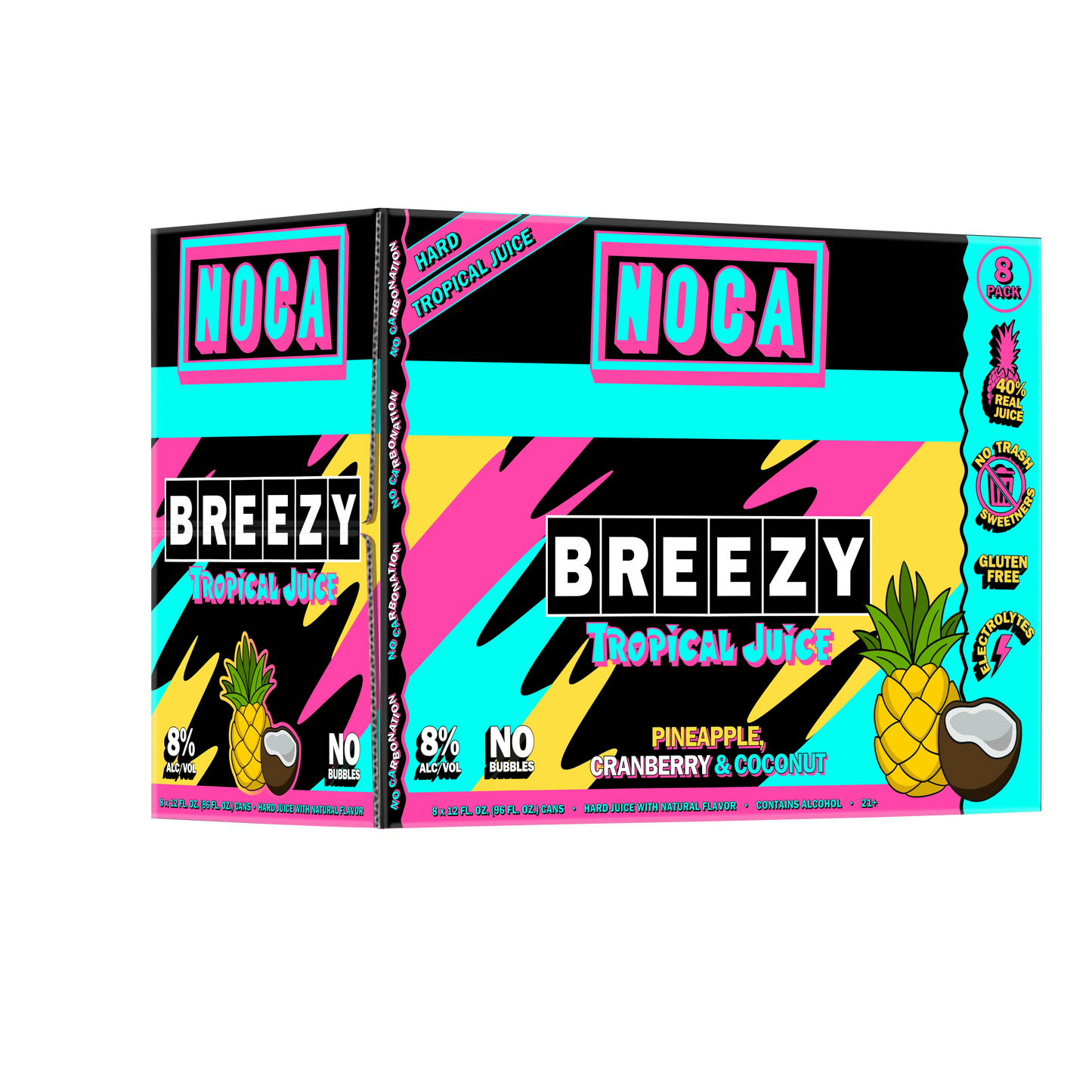 Noca Breezy Tropical Juice Pineapple, Cranberry, and Coconut 8%