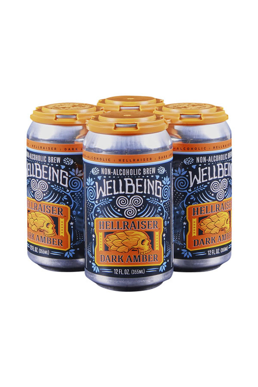 Wellbeing Hellraiser Dark Amber Non-alcoholic Craft Beer 4pack