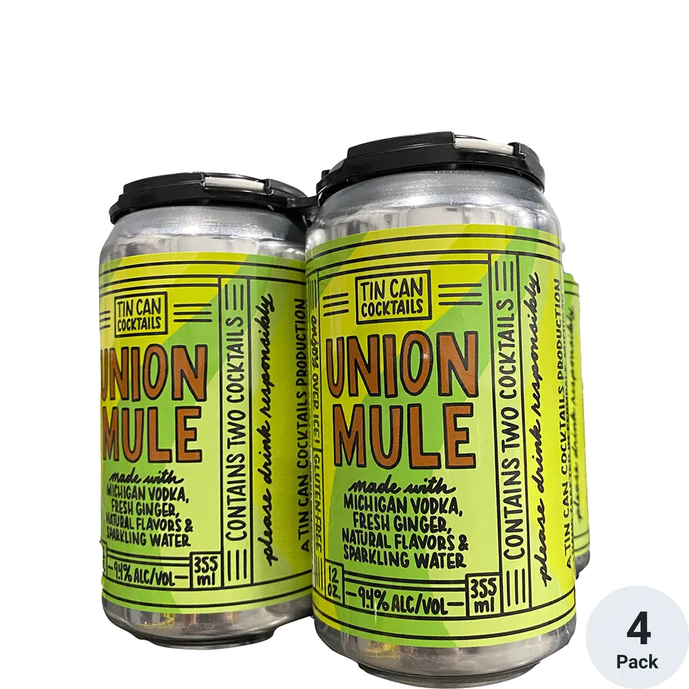 Tin Can Cocktails Union Mule 4 Pack Cans