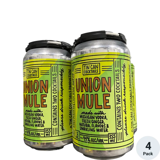 Tin Can Cocktails Union Mule 4 Pack Cans