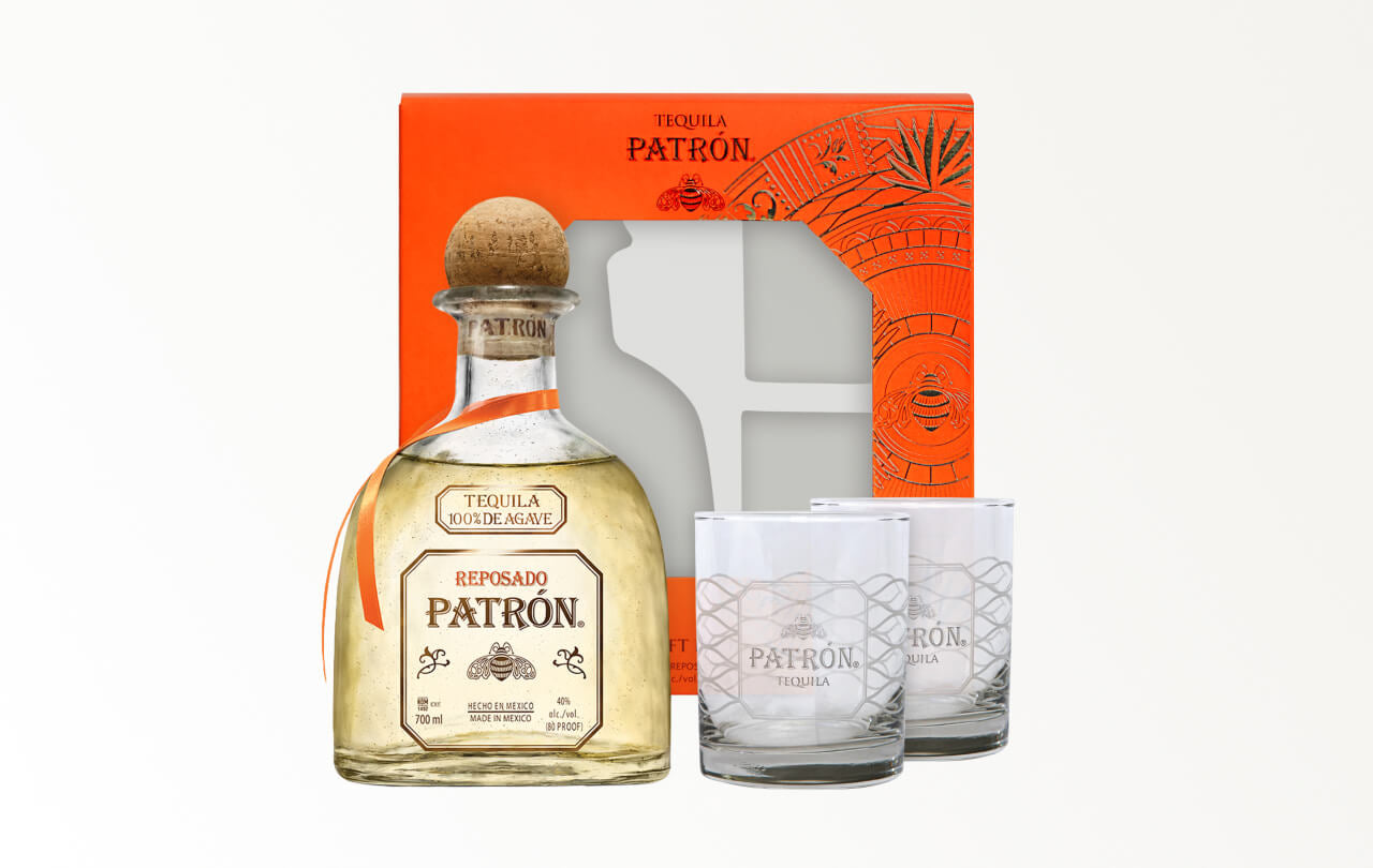 Patron Anejo Tequila Gift Pack with Two Cups