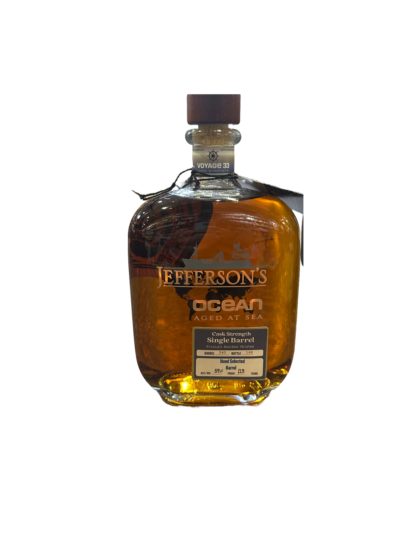 Jefferson Ocean Single Barrel Cask Strength 118 Proof