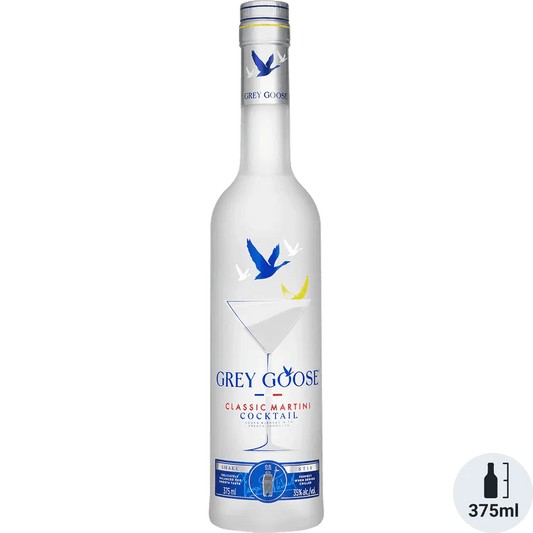 A bottle of Grey Goose Classic Martini Cocktail with a visible label and the volume indicated as 375ml.