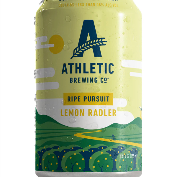 Athletic Brewing Co Ripe Pursuit Lemon Radler Non-alcoholic 6-pack