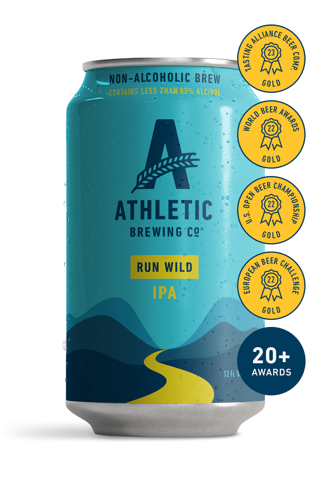 Athletic Brewing Co Run Wild IPA Non-alcoholic 6-pack