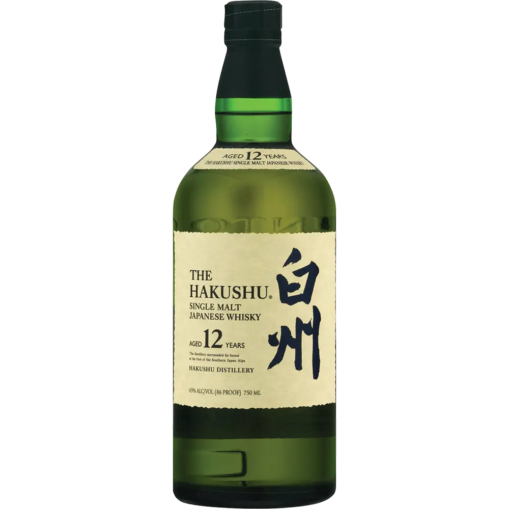 Hakushu single malt japanese whisky with no background
