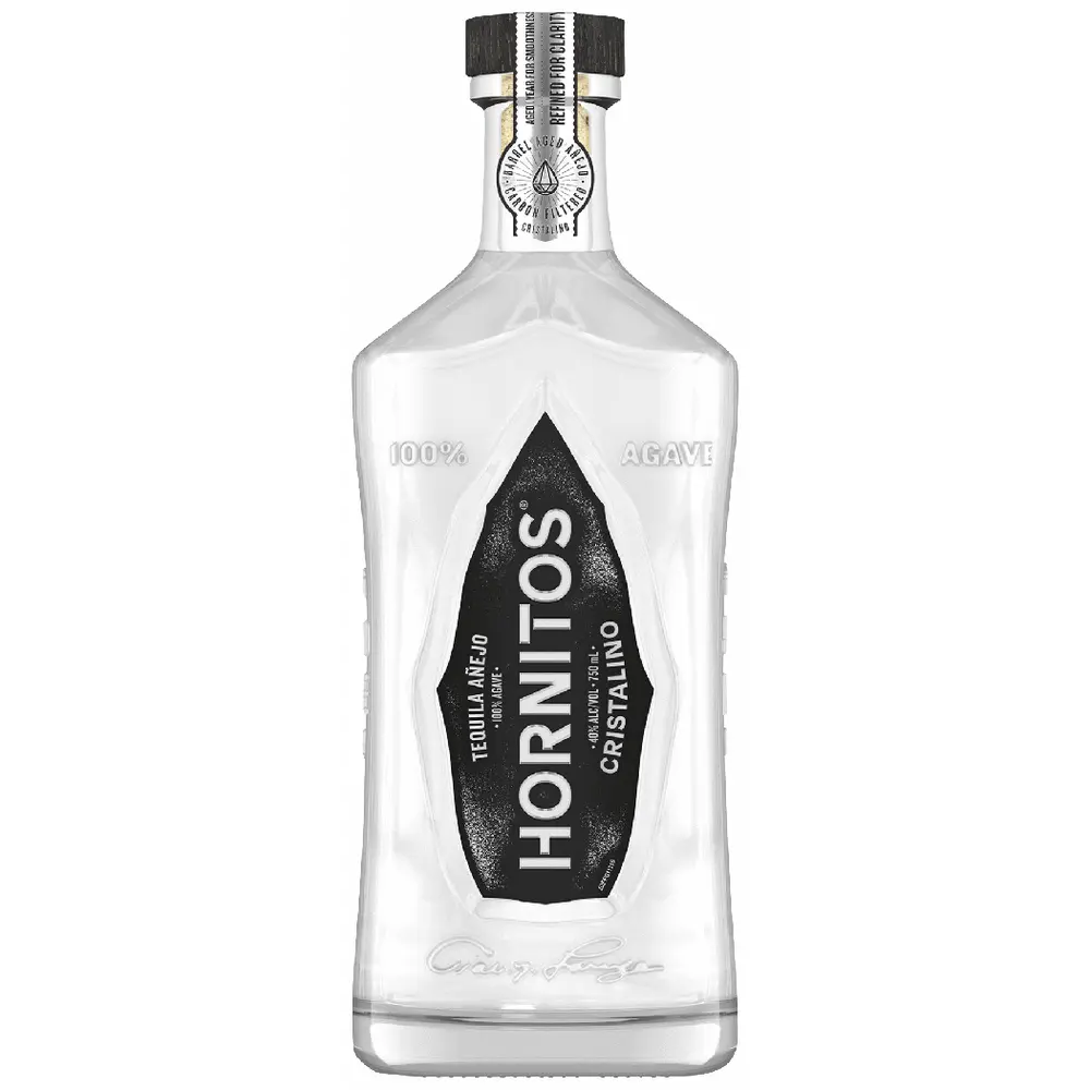 Hornitos tequila bottle on a white background