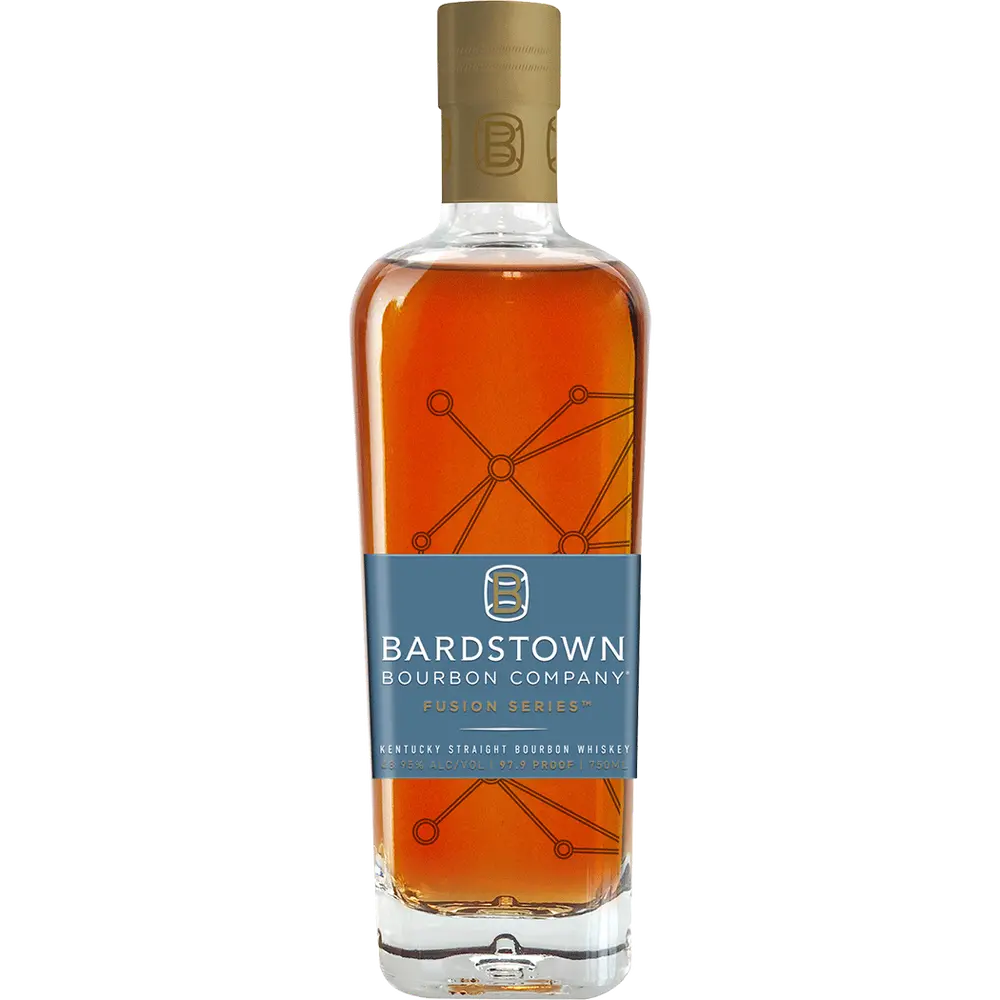 Bottle of Bardstown Bourbon Company bourbon on a white background