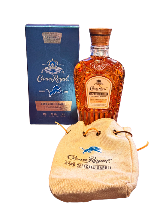 Crown Royal Hand Selected Canadian Whisky Detroit Lions Edition