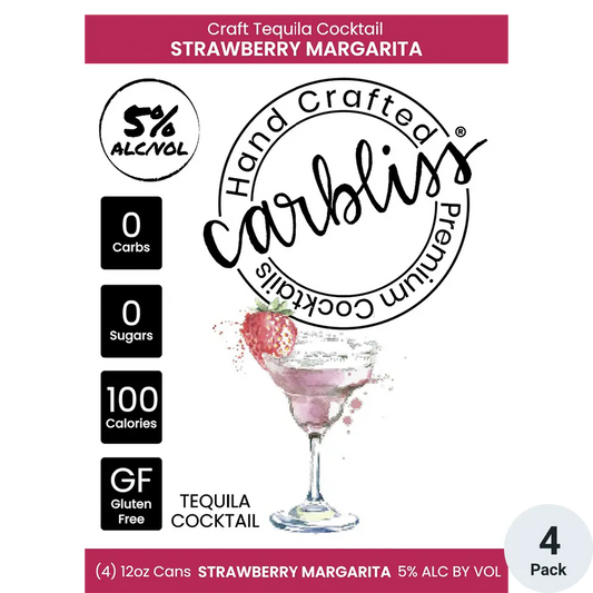 Carbliss Strawberry Margarita Handcrafted Premium Cocktails
