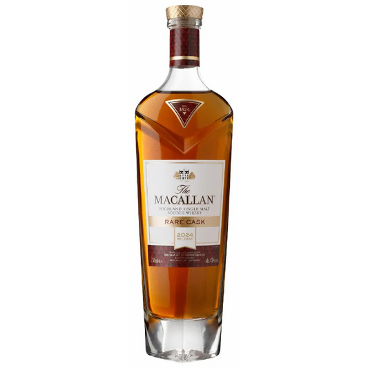 Macallan whiskey bottle on a white background