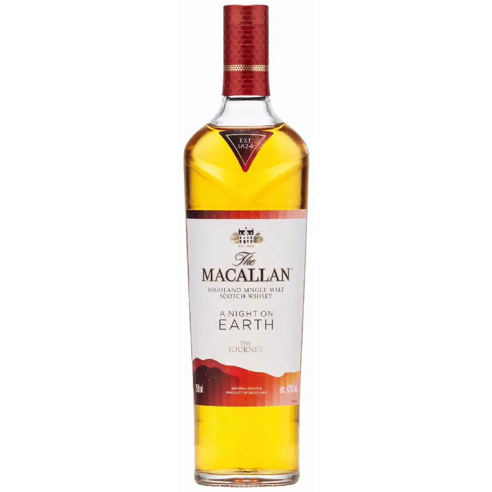 The Macallan whisky bottle on a white background