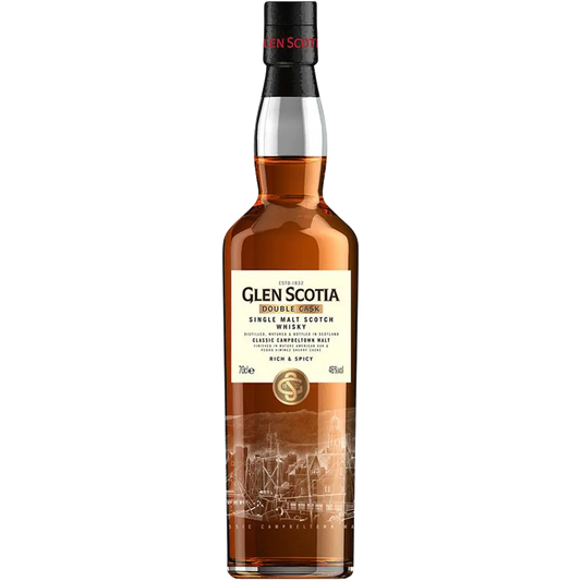 Glen Scotia whisky bottle on a white background