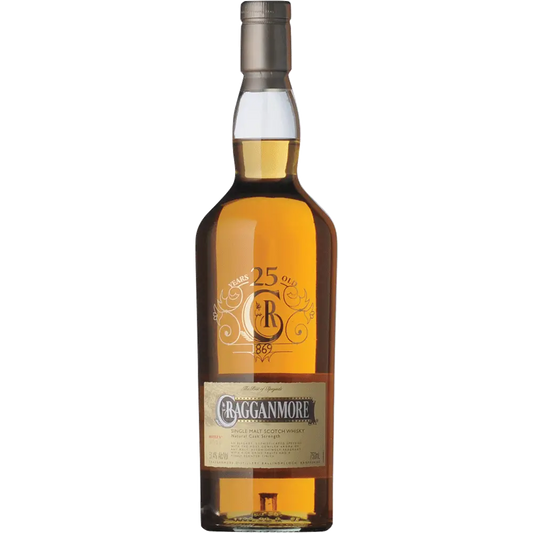 Cragganmore whisky bottle on a white background