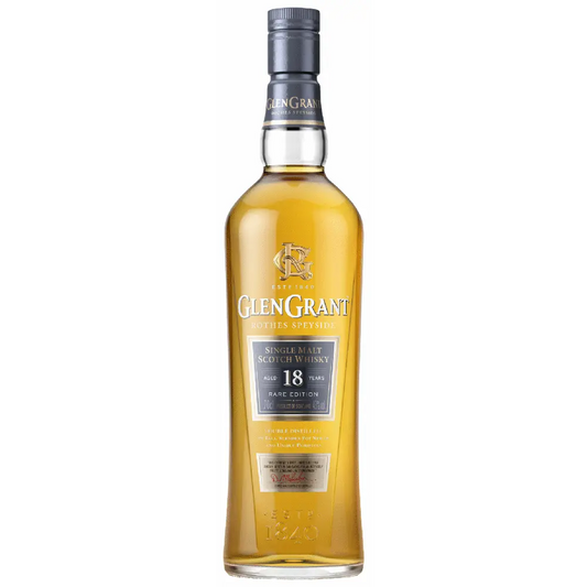 Glen Grant whisky bottle on a white background