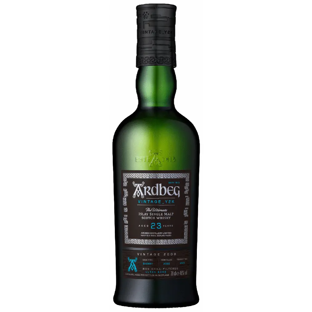 Ardbeg 23 yr ytk with white background