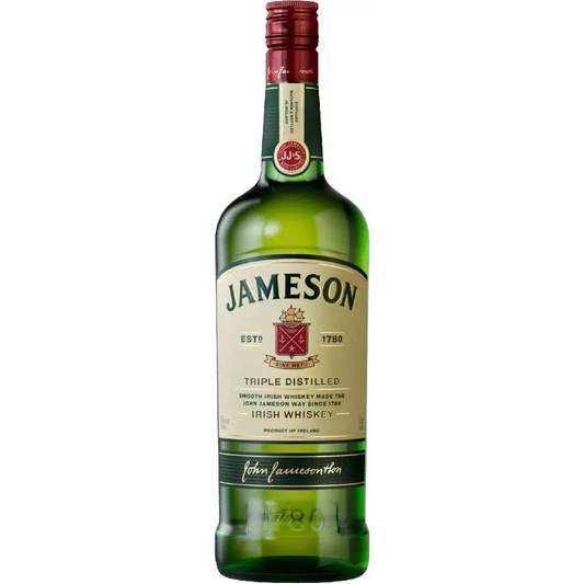 Jameson Irish whiskey bottle on a white background