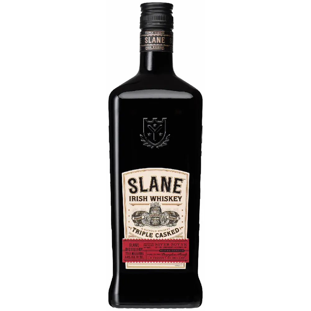 Slane irish whiskey with a white background