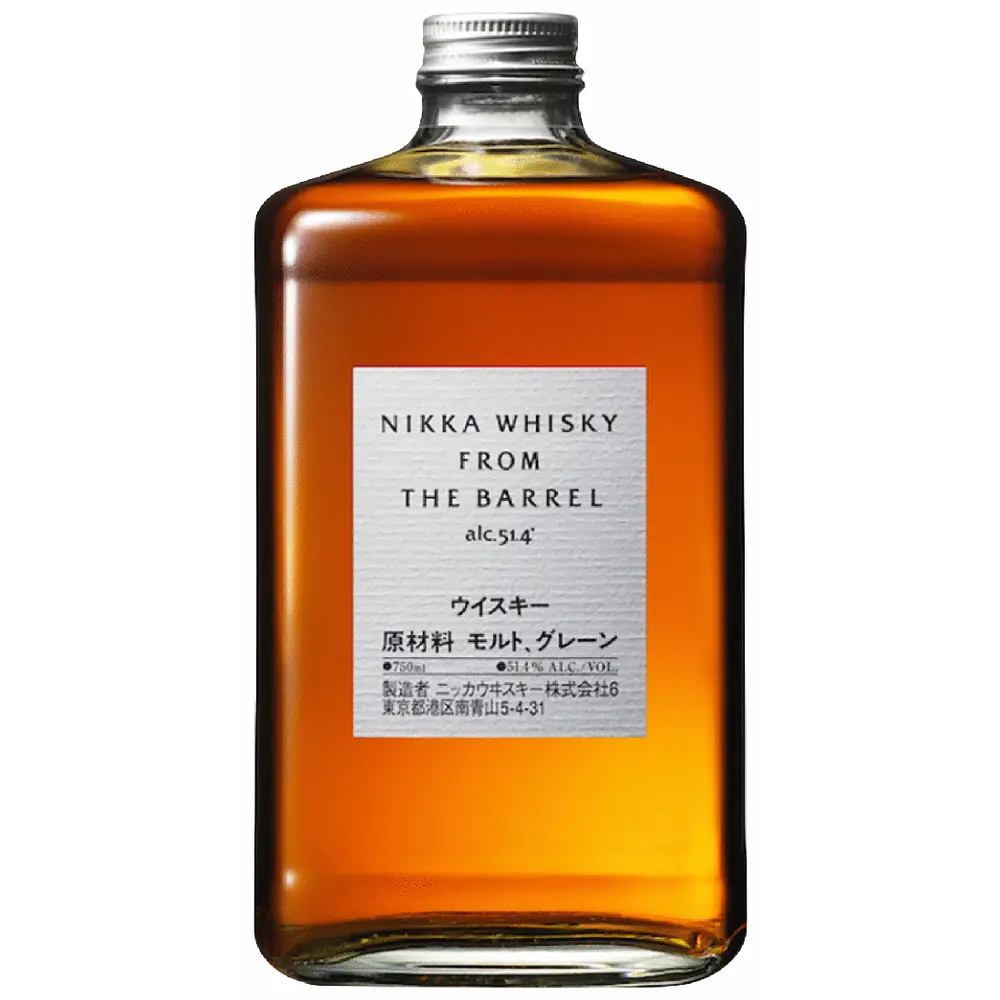 Nikka Whisky bottle on a white background