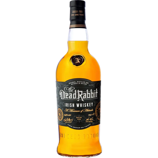 Dead Rabbit Irish Whiskey bottle on a white background