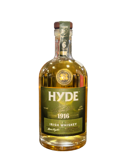 Hyde Irish Whiskey bottle on a white background