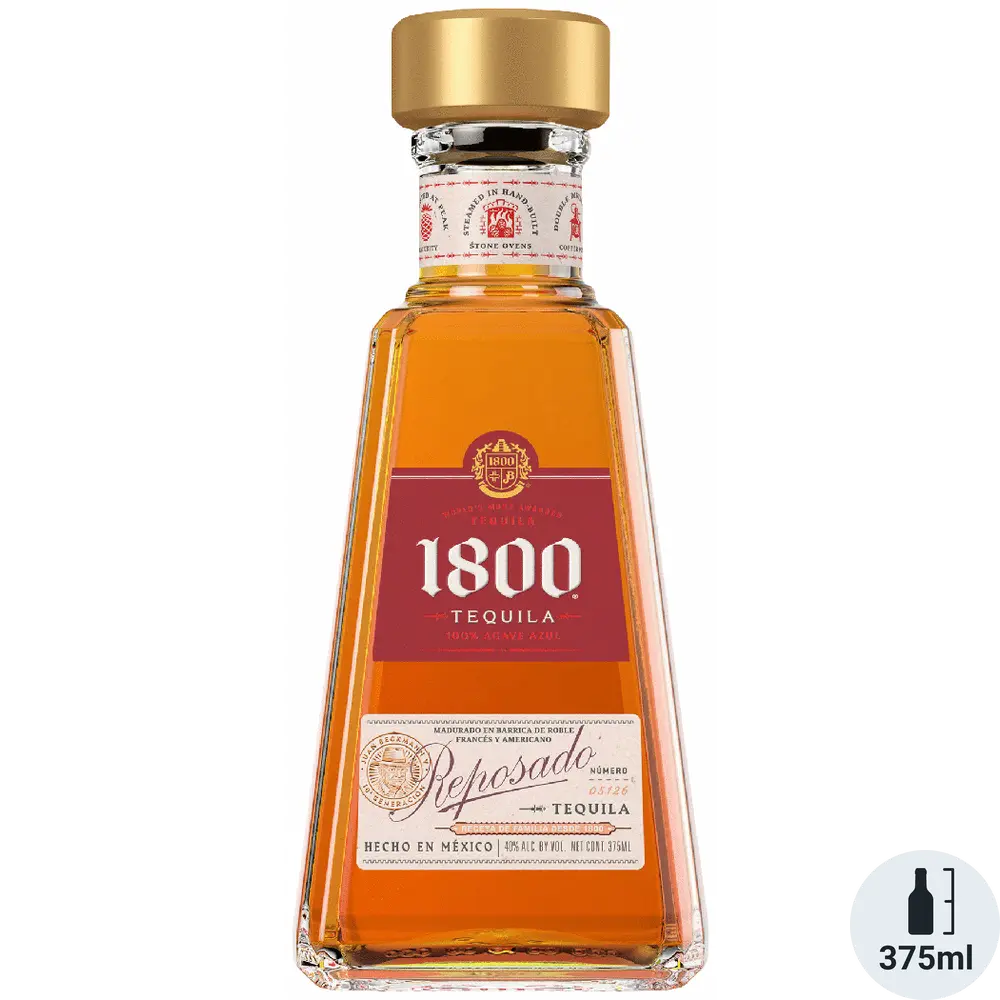1800 Tequila bottle on a white background