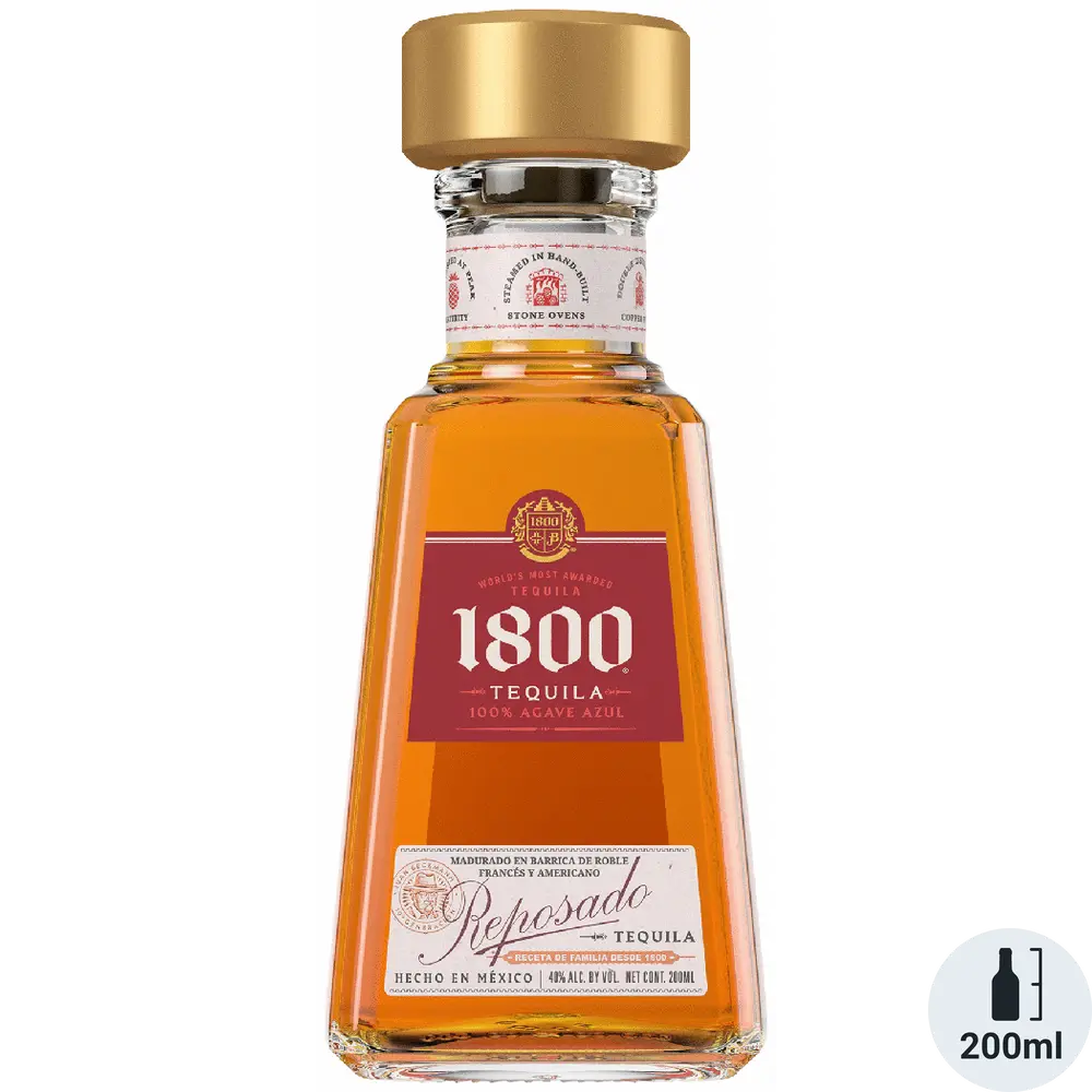 1800 Tequila bottle on a white background