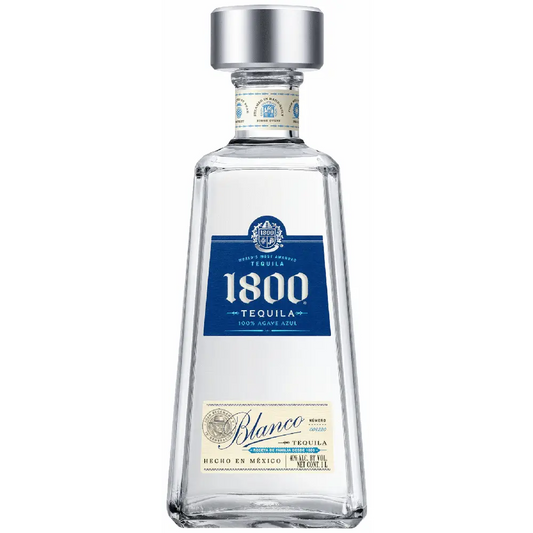 1800 Tequila bottle on a white background
