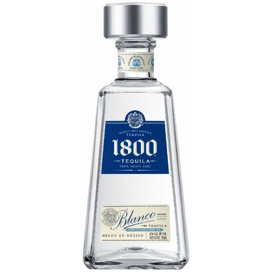 1800 Tequila bottle on a white background
