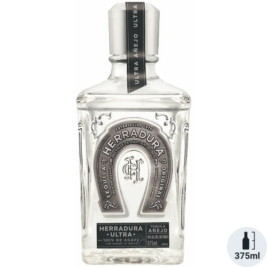 Herradura tequila bottle on a white background